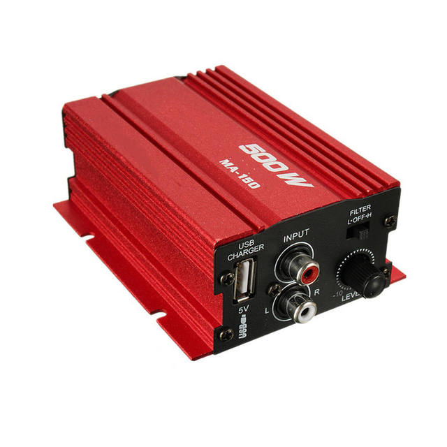 Smart Electronics Portable 500W 12V Mini 2CH HiFi Stereo Audio Power Amplifier Board Standard Mounting Car MP3 Speaker