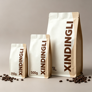 Custom OEM Printed Matte Coffee <b>Bag</b> with Valve 250g 500g 1L Heat Sealable Pouch for Roasted Coffee Beans - Product Image 3