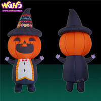Costume de sorcière gonflable en forme de citrouille pour la décoration commerciale, la publicité et la promotion d'événements importants pour Halloween