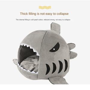 Suministro de fábrica OEM, cama para mascotas con boca grande, personalización de la originalidad, cama nido para perros con forma de tiburón bonita - Product Image 2