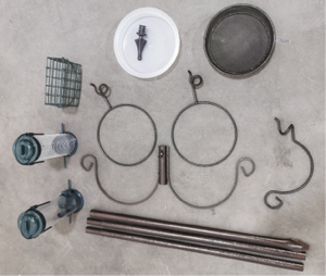 Estação De Alimentação Do Pássaro Do Metal Do Armazenamento De Alimentos Multi-gancho Alimentador De Pássaros com Suporte De Pólo Kit De Suspensão Não-automático - Product Image 4