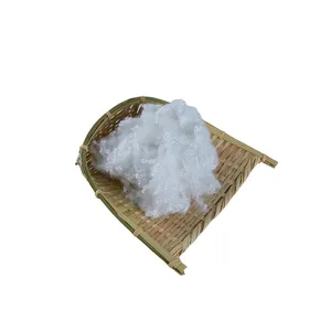 Wholesale Recycled Hollow Conjugated Fiber Stuffing Solid Polyfill Flame Retardant Siliconized Polyester Staple Raw Material