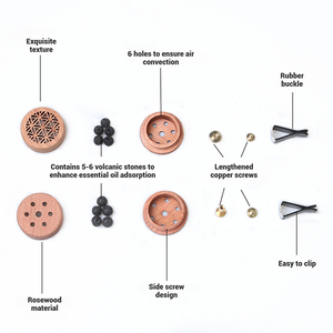 Factory Car Air Freshener Perfume, Wood Fragrance Clips, Creative <b>Accessories</b>, <b>Interior</b> Car Vent Diffuser with Essential Oil - Product Image 6