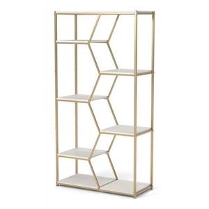 Estantería <span class=keywords><strong>de</strong></span> Libros <span class=keywords><strong>de</strong></span> Lujo Hecha <span class=keywords><strong>de</strong></span> Madera y Metal para Oficina, Hogar y <span class=keywords><strong>Biblioteca</strong></span> - Diseño Moderno para Guardar Libros - Product Image 3