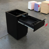 Meuble de rangement de bureau mobile en acier à 3 tiroirs suspendus sous la table, armoire à dossiers