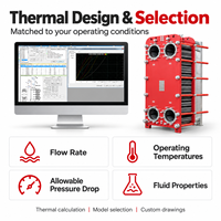 Échangeur de chaleur à plaques et à cadres en acier inoxydable duplex à haute efficacité et fonctionnement stable, échangeur de chaleur pour compresseur d'air