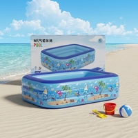 Piscine gonflable rectangulaire en PVC, grande, portable et pliable, pour enfants et adultes, pour la baignade en extérieur