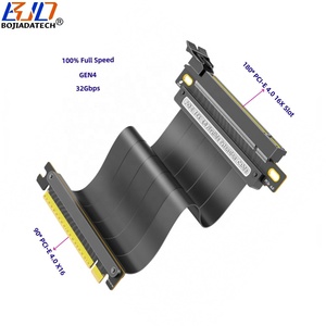 180 degrés PCI-E 4.0 16X à X16 GEN4 carte graphique GPU Riser câble d'extension 0.2M pour RTX3090ti <span class=keywords><strong>RTX4090ti</strong></span> RX6900XT RX6800XT - Product Image 1