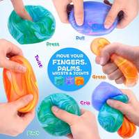   Jouets sensoriels anti-stress en plastique à motif marbre, cube souple à remontée lente pour soulager l'anxiété des jeunes