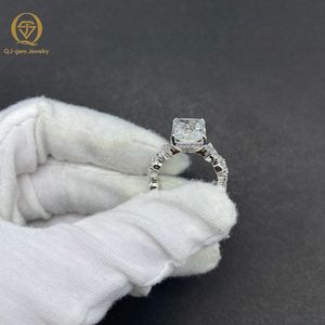 Luxury Design Women's <b>14K</b> <b>Gold</b> <b>Ring</b> High Clarity D Color Lab Grown Diamond IGI Certificate 5ct Radiant Cut Synthetic Diamond - Product Image 4