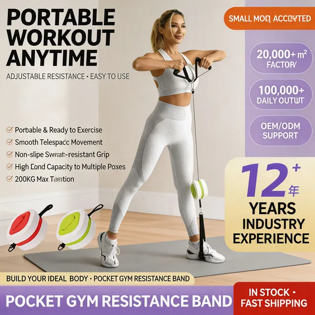Adjustable Resistance Silicone Portable Rowing Machine for Home Fitness Training Anti-Slip Other Yoga and Pilates Equipment