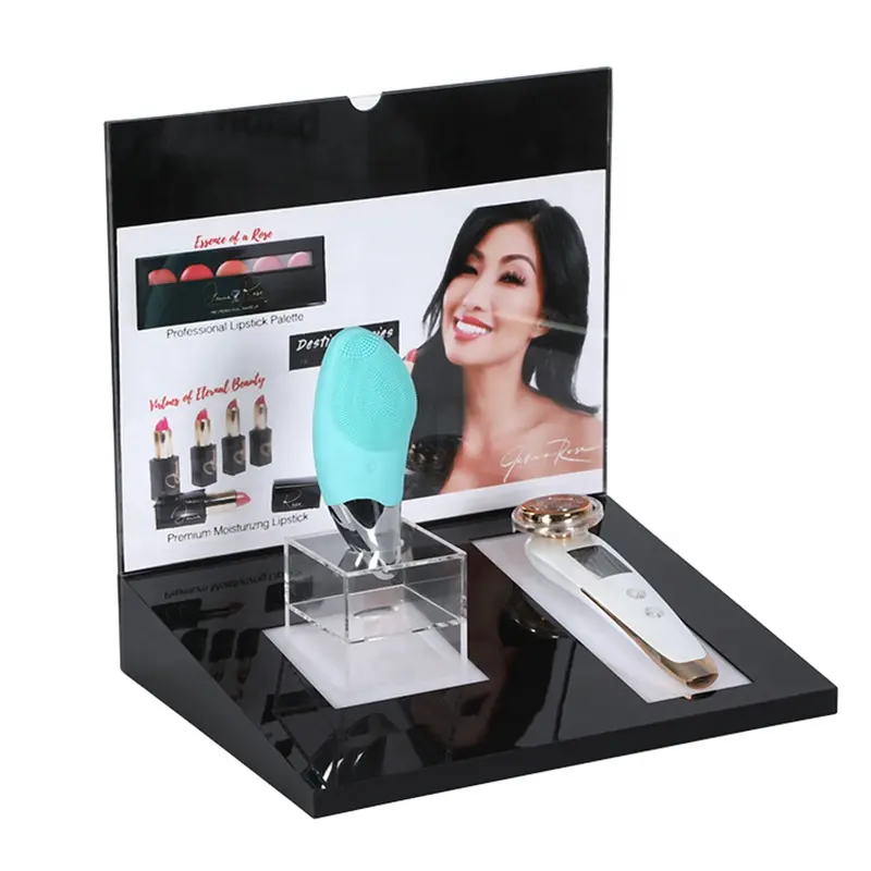 CABOAL Customized Retail Cosmetic Shop Counter Lipstick Furniture Acrylic Makeup Display Stand Rack