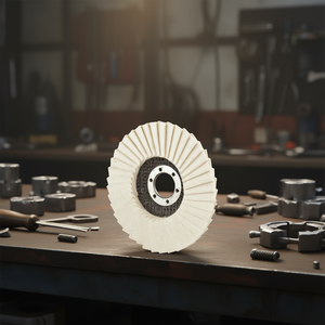 Disques à lamelles en feutre Fervi 125 mm, tampons de polissage pour le meulage du métal - Product Image 3