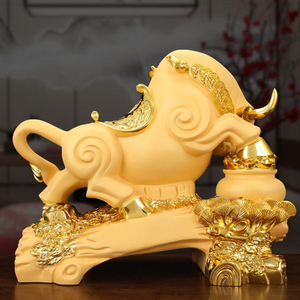 <span class=keywords><strong>2023</strong></span> Wall Street vache Statue zodiaque chinois boeuf année statues de <span class=keywords><strong>taureau</strong></span> doré cadeaux pour la maison - Product Image 4