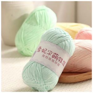 Fil de coton pour bébé de lait recyclé à 4 brins à haute ténacité pour tricoter et tisser à la main du fil mélangé d'un fournisseur de confiance - Product Image 5