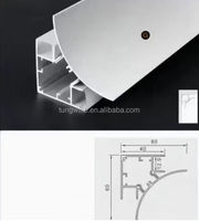 Profilé en alliage d'aluminium LED personnalisé avec finition anodisée pour éclairage d'angle de plafond supérieur, température de couleur réglable, garantie 3 ans