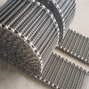 Özelleştirilmiş gıda kurutma örgü kemer paslanmaz çelik 201 304 göz bağlantı konveyör bant gıda kurutma için zincirli tahrik sistemi konveyör bant - Product Image 1