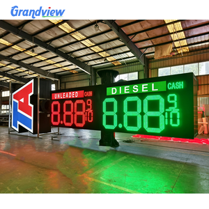 Wholesale OEM SDK Red &amp; White 6-32 Inch <strong>LED</strong> Gas Price <strong>Display</strong> Waterproof <strong>7</strong> <strong>Segment</strong> <strong>Digital</strong> Petrol Station Panel - Product Image 4