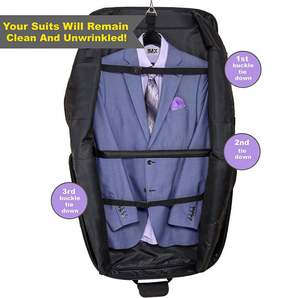Free Sample Suit Carry on <b>Garment</b> <b>Bag</b> for Travel & Business Trips With Shoulder Strap (Black) - Product Image 5