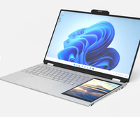 Offre Spéciale marque double écran 15.6 + 7 pouces ordinateur portable Win 11 Quad Core 16GB DDR4 1TB SSD nouvel ordinateur d'étudiant d'enseignement en ligne