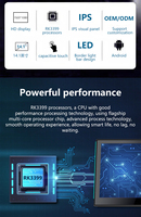 Tablette tactile capacitive POE Android OEM ODM en forme de L 14 pouces RK3399 4 + 16GB 1920*1080 IPS