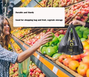 Sacs en plastique biodégradables pour t-shirts avec soufflet latéral et logo personnalisé pour les petites entreprises et les restaurants, lot en vrac - Product Image 5