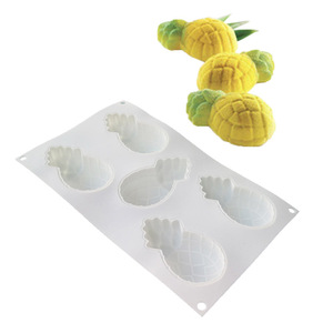 5 Cavity Pineapple <b>Silicone</b> Mold Food Grade <b>Baking</b> Utensil Commercial Use - Product Image 4