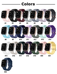 <span class=keywords><strong>Bracelet</strong></span> en silicone caoutchouc de couleur unie pour <span class=keywords><strong>Apple</strong></span> <span class=keywords><strong>Watch</strong></span> Series 11 10 9 8 7 SE Ultra3 44mm 45mm 46mm 49mm - Product Image 2