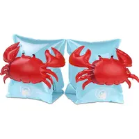 Inflatable swim Crab children armbands floats baby swimming arm ring Light Floating Sleeves Swim Double Arm Ring