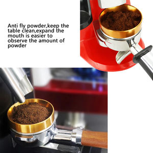 Precio de fábrica OEM distribuidor de café en polvo anillo de dosificación negro 51/54/58MM embudo de dosificación de Espresso plateado - Product Image 5