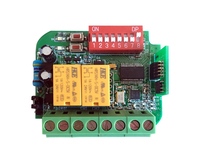 Receptor de Relé Universal YET402PC-MF de 2 Canales y Multifrecuencia (280mhz-868mhz) con Interruptor DIP para Controles Remotos Nic Horma CODIG