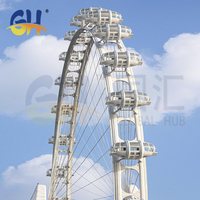 Fabricants professionnels chinois de manèges de type grande roue de 128 mètres avec design 3D pour attraction géante de parc d'attractions