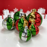 Cloches de Noël, Boules Miroir, Décorations de Scène pour Fêtes de Fin d'Année, Rouge, Or, Argent, Vert, Décoration de Noël, Structures Gonflables Publicitaires
