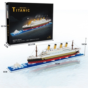 Blocs de construction en micro-particules pour enfants en forme de bateau Titanic, jouet éducatif en puzzle 3D, briques d'assemblage en plastique pour les enfants de 6 ans et plus - Product Image 3
