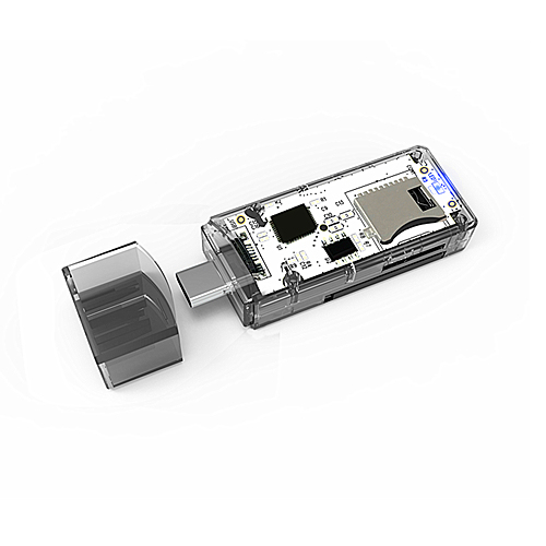2 in 1 Multi-Function USB 3.0 Type C USB3.2 Gen1 OTG Card Reader Supports TF CF XD MMC SD Cards External Installation