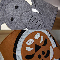 Offre Spéciale mignon Animal Design feutre panier de rangement pliable feutre jouet Cube de rangement pour les enfants