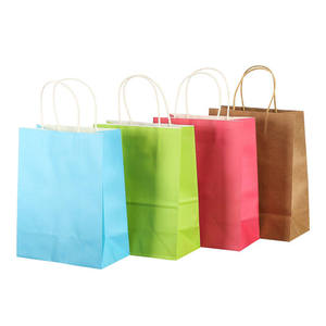 Bolsa de Compras de Papel Kraft Negra y Rosa con Asa, Personalizada para Ropa, 15X8X21cm - Product Image 3