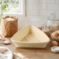 Panier de levage de pâte en rotin sans éclats, design professionnel, avec doublure en coton, directement de l'usine, pour la levée du pain