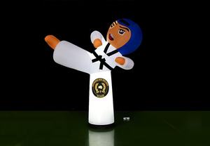 厂家价格发光二极管照明充气跆拳道男孩卡通人物广告充气有效促销 - Product Image 3