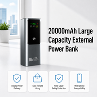 Batterie externe ultra-rapide 100W 20000mAh avec affichage numérique et synchronisation multi-appareils pour ordinateur portable, téléphone et accessoires OEM/ODM