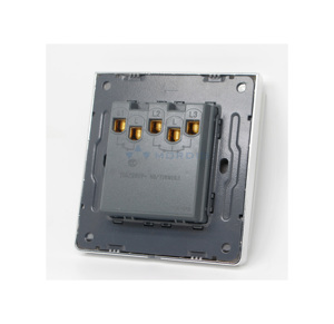 W2 placcatura argento telaio malesia Myanmar Yemen cina fornitura elettrica 3 gang 2 vie interruttore a parete interruttori e prese ultrasottili - Product Image 4