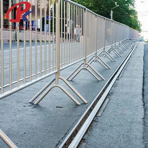 Stalen Crowd Control Barrière Aanpasbare Hoogte Duurzaam Gegalvaniseerd Afwerking Corrosiebestendig Gemakkelijk Te Monteren Voor Constructie - Product Image 4