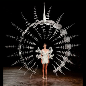 Sculpture éolienne géante en acier inoxydable blanc, pour décoration de parc, vente en gros, 1.6m 3m - Product Image 3