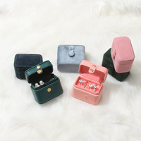 Boîte de rangement pour bijoux en cuir PU miniature personnalisée avec logo et couleur sur mesure, étui à fermeture éclair imprimé, motif uni, organiseur, cadeaux de voyage