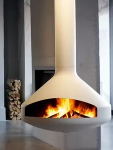 Customizable Suspended Indoor Bio <strong>Fireplace</strong> <strong>Black</strong> Matte Carbon Steel with High-temperature Resistant <strong>Paint</strong> 360-degree Rotation - Product Image 6