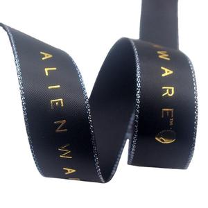 Wholesale Custom Print Gift <b>Box</b> Satin Ribbon Personalized 3d logo on Grosgrain Satin Ribbon for Gift Packaging - Product Image 2