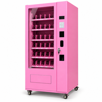Distributeur automatique de snacks et de boissons, type boîte mystère, sans surveillance, rose, pour cosmétiques en libre-service