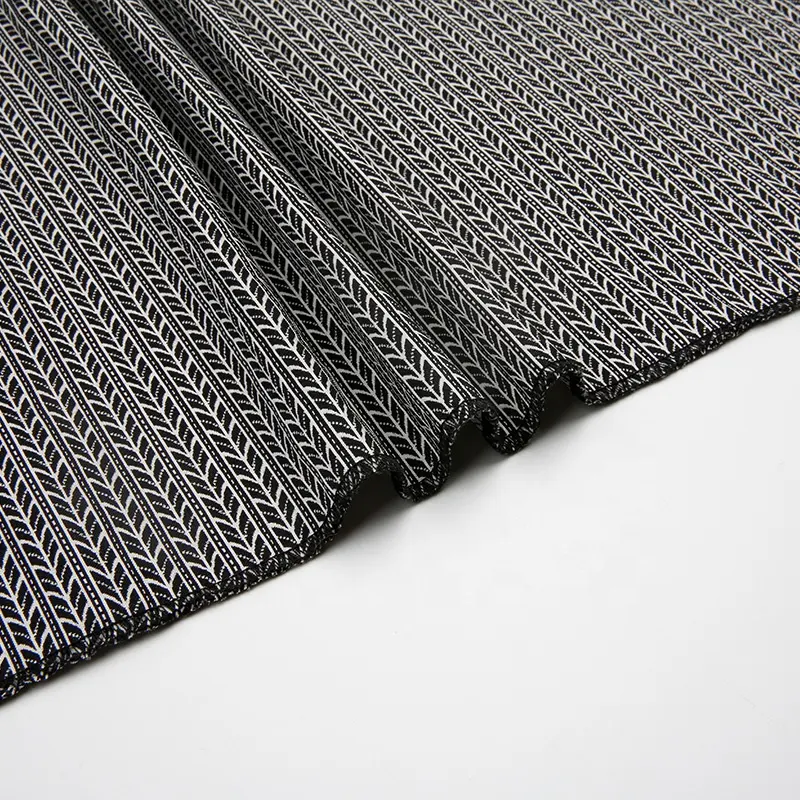 Grosir kustom pabrik KEER TDD961 Harga terbaik 100% kain tenun Jacquard elastis poliester untuk garmen