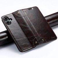 Étui portefeuille à rabat magnétique en cuir PU de qualité supérieure avec fentes pour cartes pour Galaxy S24 Ultra, support de cartes, coque antichoc - Noir
