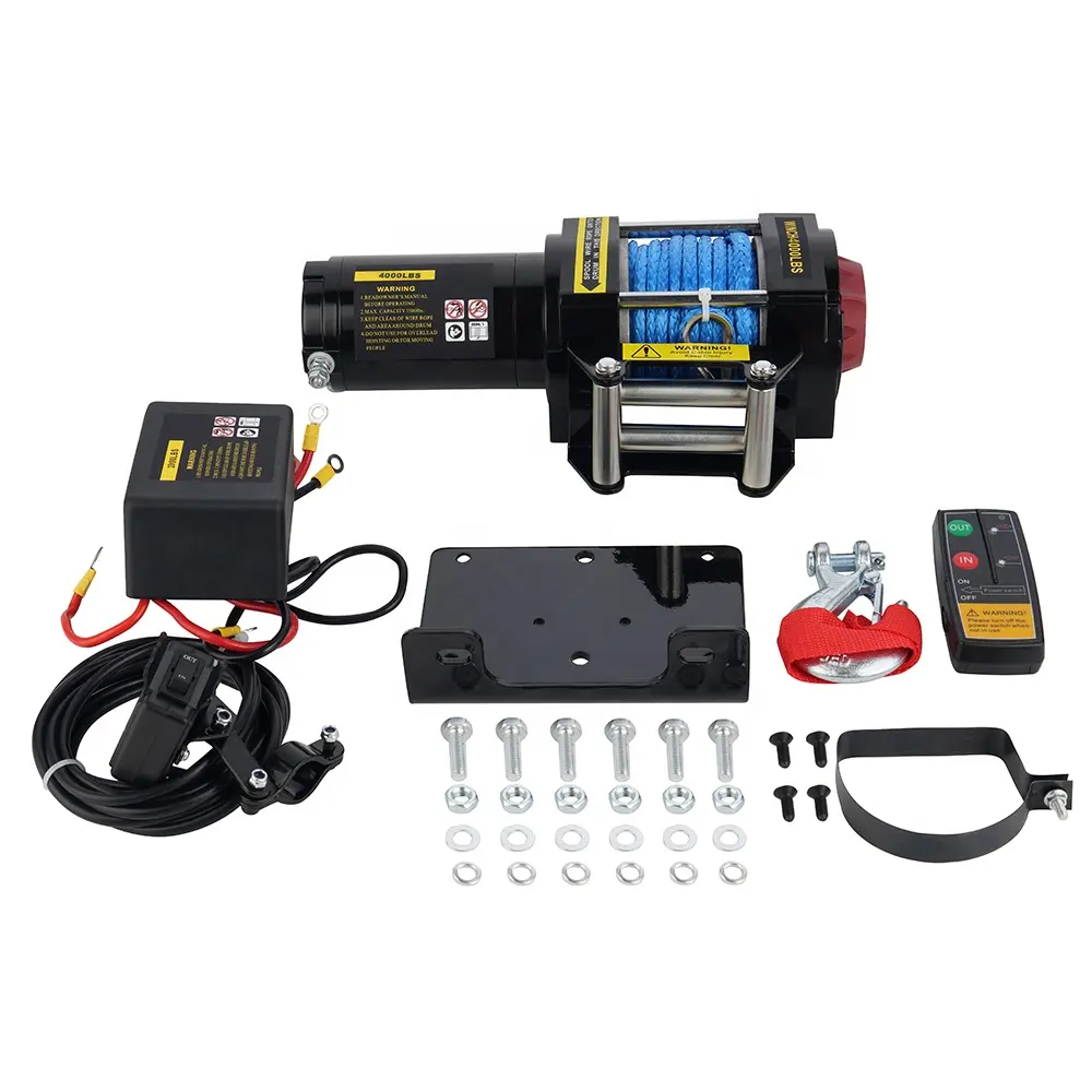 12v 4000 lbs mini electric winches with wireless remote